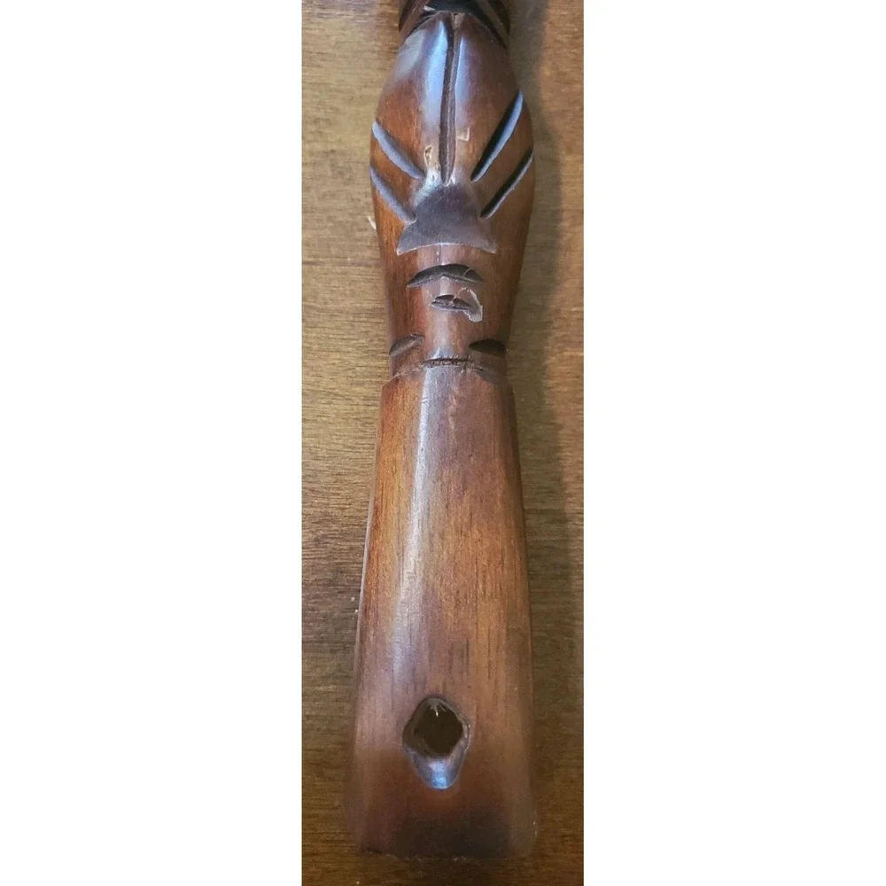 Vintage Hand Carved Wooden Fork and Spoon 20